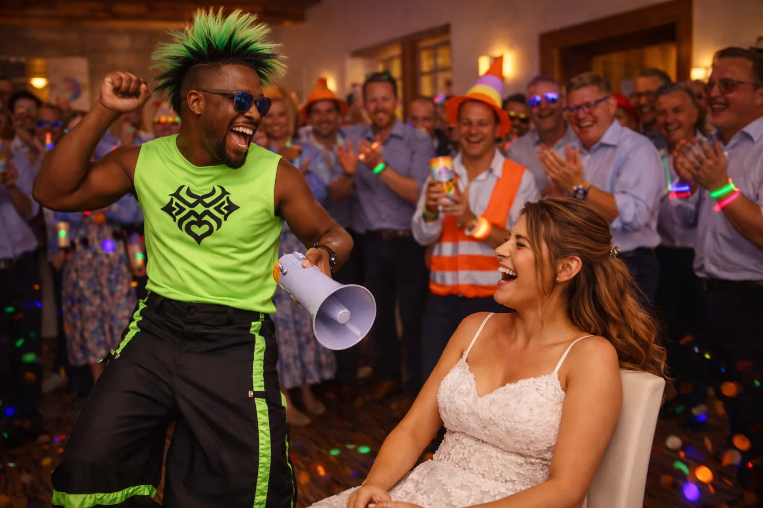 Tanzende Gäste bei einer Hochzeit